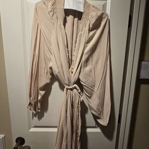 Eloquii Blush Smocked Dress